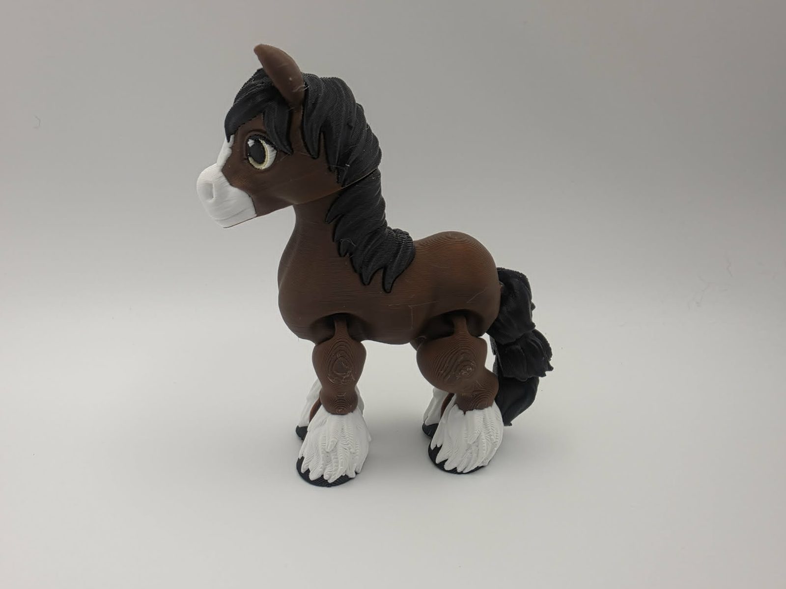Clydesdale - Sunlit Bay - 3.25" Long x 1" Wide x 4" Tall - Chocolate, Black, White, Lemon Yellow 3D printed item image