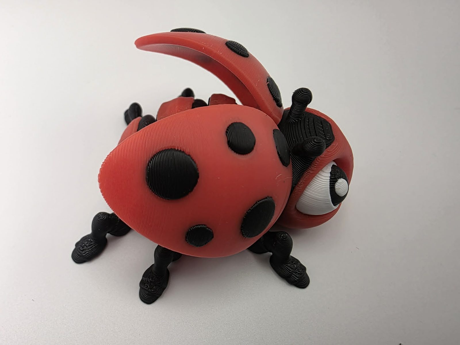 Ladybug - Classic Ladybug - 2.5" Long x 2.75" Wide x 1.5" Tall - Black, Cherry Red, White 3D printed item image