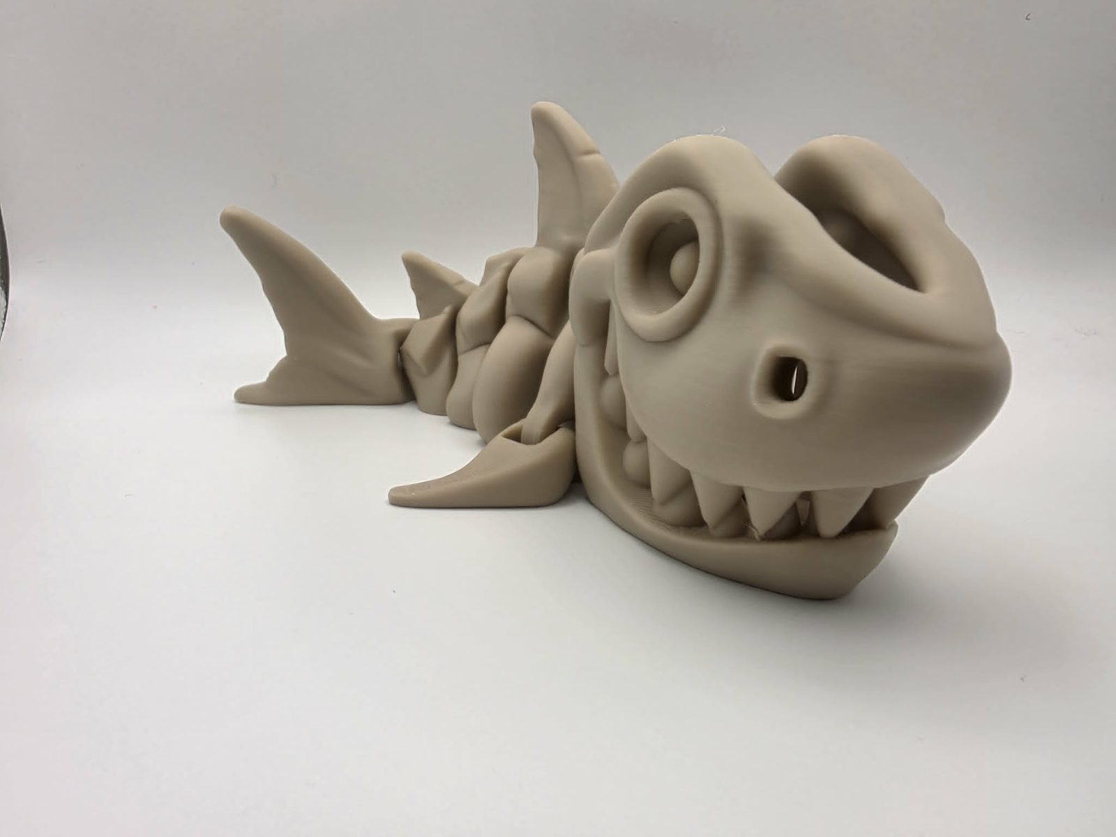 Skeleton Shark - XXL - 9" Long x 4.5" Wide Tip of Fin to Tip of Fin x 3.25" Tall 3D print product image