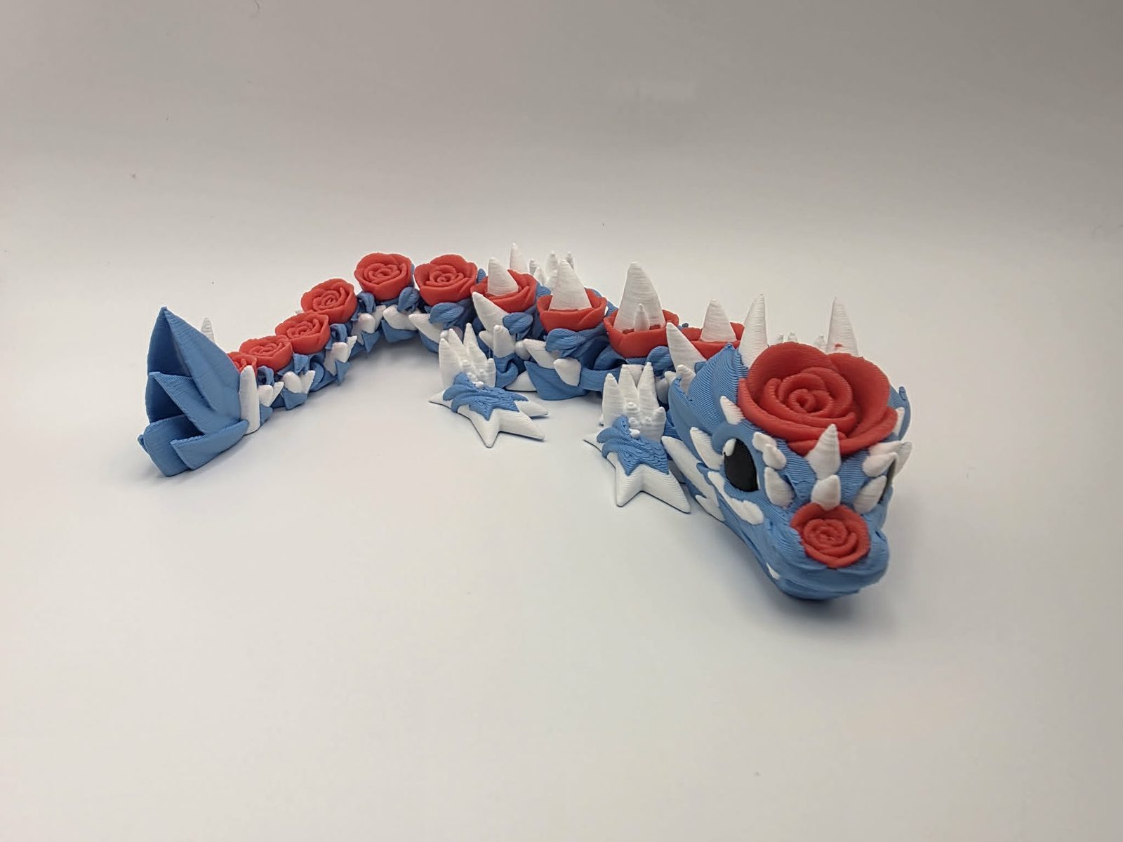 Rose Dragon - Standard - 10" Long x 3" Wide Outer Foot to Outer Foot x 1.5" Tall 3D print product image