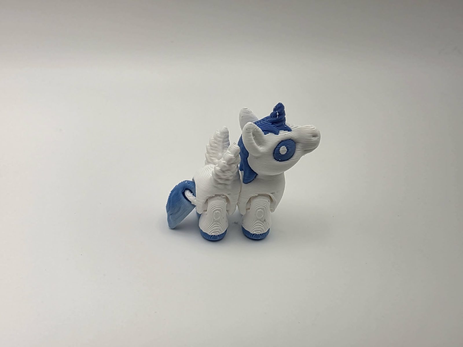 Alicorn - Blue Cloud - White, Blue and White 3D printed item image