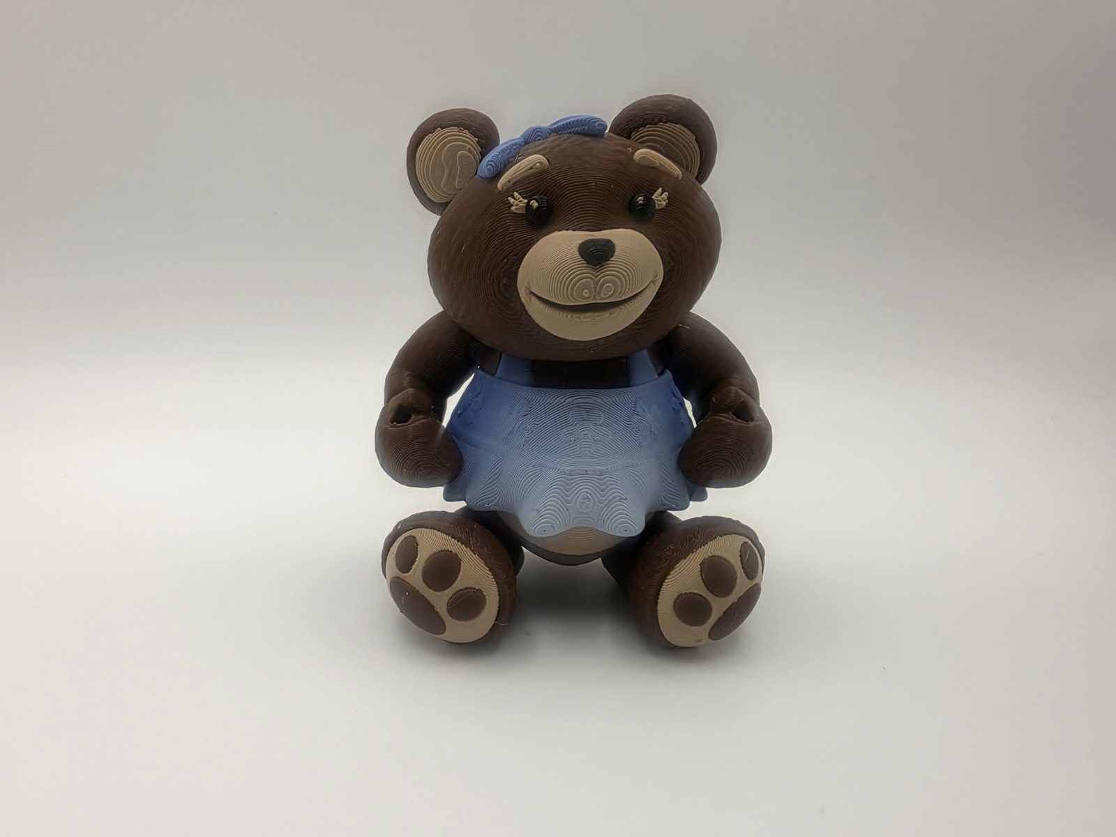 Teddy Bear - Standard - 3" Wide Outer Arm to Outer Arm x 1.4" Belly to Back x 4.25" Head to Feet 3D print product image